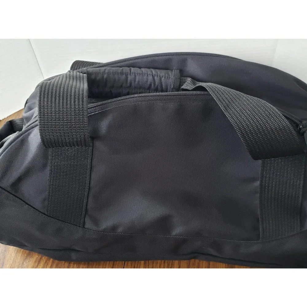Lands End Medallion Cabinetry Branded Large Handle Black Duffel Bag Gym Bag